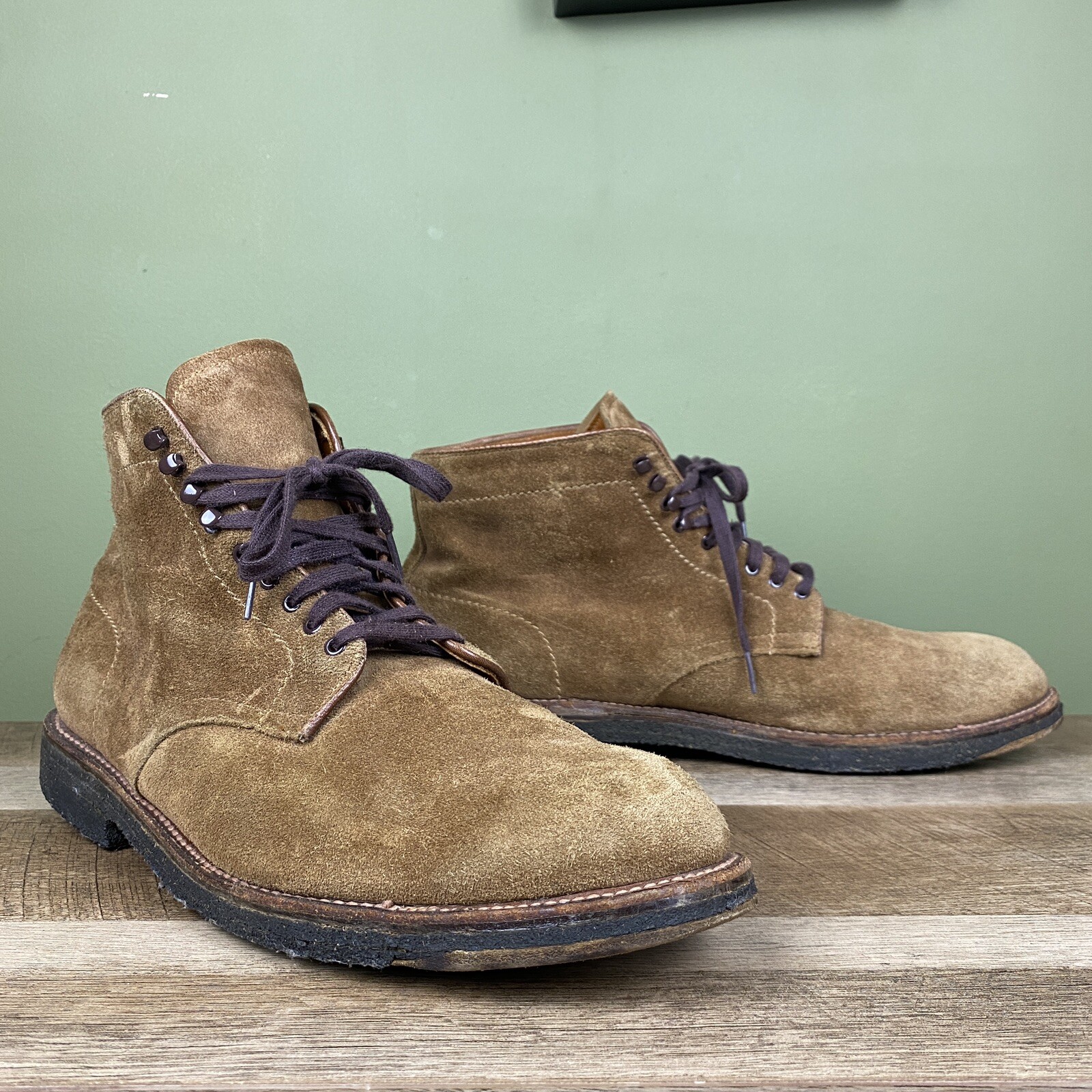 Alden 86040H Snuff Suede Plain Toe Boot