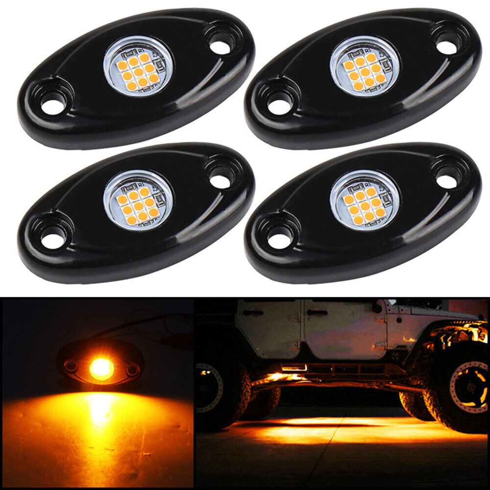 4PCS LED Rock Mesa Mall Lights Waterproof Underglow Light Neon Ca For National products