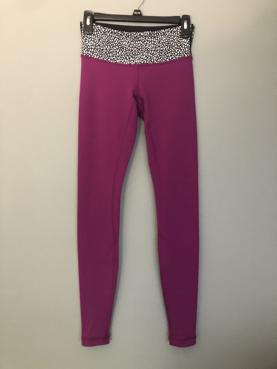 Lululemon Size Wunder Under Pant III Reversible Black Regal Plum