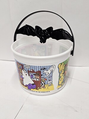2001 McDonald's Halloween Happy Meal Bucket Pail w/ Bat Handle