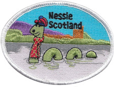 Scotland Nessie Loch Ness Monster Oval Embroidered Patch
