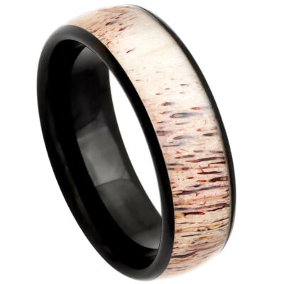 Tungsten Ring Band Domed Black For Men & Women