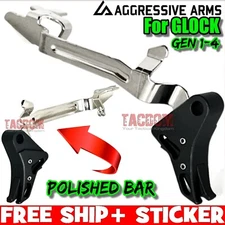 AGGRESSIVE ARMS USA STEALTH BLACK  ALUMINUM Trigger Gen 3 4 GL0CK 17 19 22 23 26