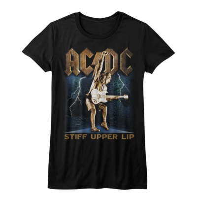 AC/DC Stiff Upper Lip Women's Fitted T Shirt Band Merch