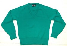 Vintage Pine State Sweater Womens Small Green V Neck Long Sleeve USA Made