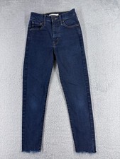 Levis Premium Pants Women 26 Blue Denim Jeans Mile High Super Skinny Big E 24x24