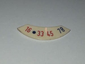 Anzeigefeld/Blende (Geschwindigkeit) aus DUAL 1004 - Plattenspieler Ersatzteil