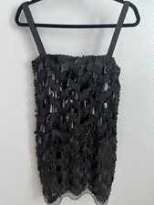 Zara Black Sparkly Dress Size XS