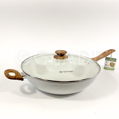 Masterclass Healthy Options Coating Ceramic 6.4-qt- 13.5'' Sauté Pan Pot With Lid
