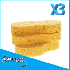 3 x Professional Quality CELLULOSE Car Polish Wax Applicator Foam Sponge Pad 