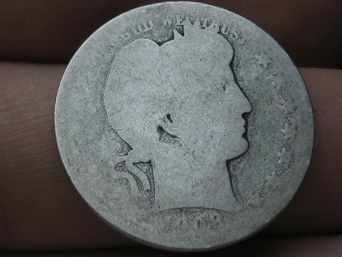 1908 D Silver Barber Quarter 25C- Lowball, Heavily Worn, PO1 Candidate?