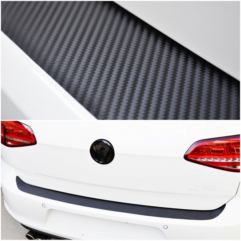 Carbon Fiber Car Rear Guard Bumper 4D Sticker Panel Protector Accessories Tool