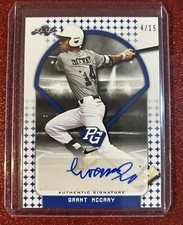 2018 Leaf Perfect Game National Showcase Blue /15 Grant McCray #BA-GM1 Auto
