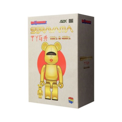 TYGA x HAJIME SORAYAMA Bearbrick 400% 100% Set - Gold Edition