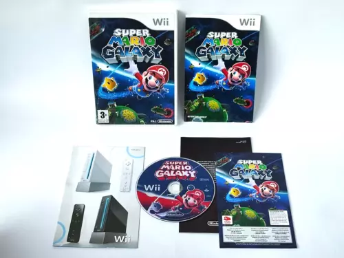 2007 NINTENDO WII GAME - SUPER MARIO GALAXY - COMPLETE WITH UNUSED CODE