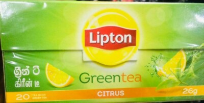 LIPTON Green Tea Organic Natural 100% Made in Sri Lanka 20 Tea Bag New   