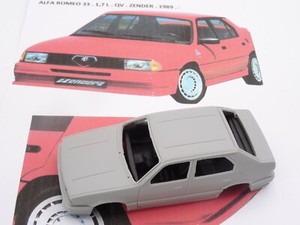 Kit Miniature 1/43 Alfa Romeo 164 Zender 3.0L 1989 - Alezan Models - Résine - Neuf