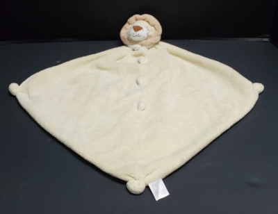 2005 Angel Dear Tan & Lt. Yellow Lion Lovey Security Blanket w/Knotted Ends