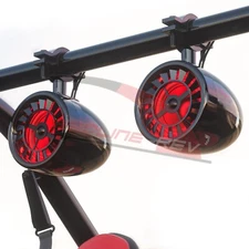 5" LED Waterproof Bluetooth ATV UTV RZR Polaris Quad Stereo Speaker Audio System