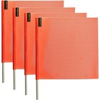 Vulcan Jersey Mesh Safety Flag - Dowel - 18" x 18", 4 Pack