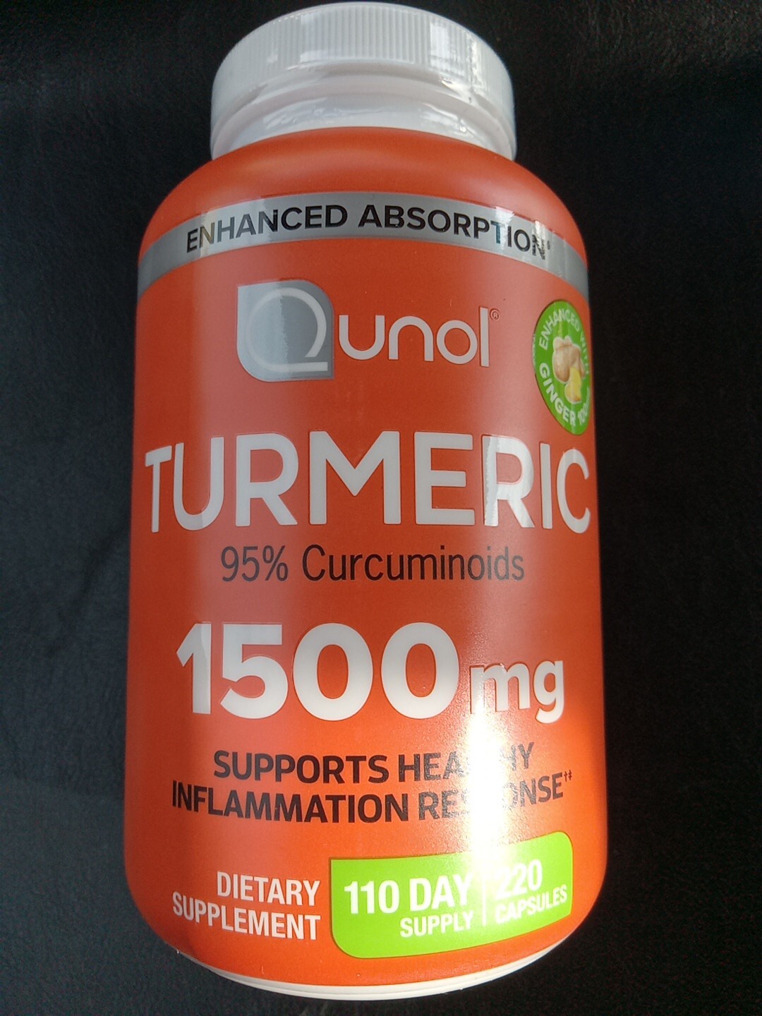 Qunol Turmeric - 220 Capsules - 1500mg - 95% Curcuminoids