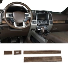 Wood Grain Center Console Dash Strips Trim Cover For Ford F150 15-20 Accessories Wood Grain Center Console Dash Strips Trim Cover For Ford F150 15-20 Accessories