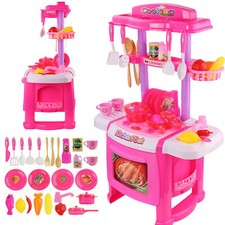 Kitchen Chef Cooking Pretend Educational Gourmet Toy Set With Light Sound Gift