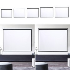 60-120inch Electric Manual / Motorised Projector Screen Home Cinema HD TV