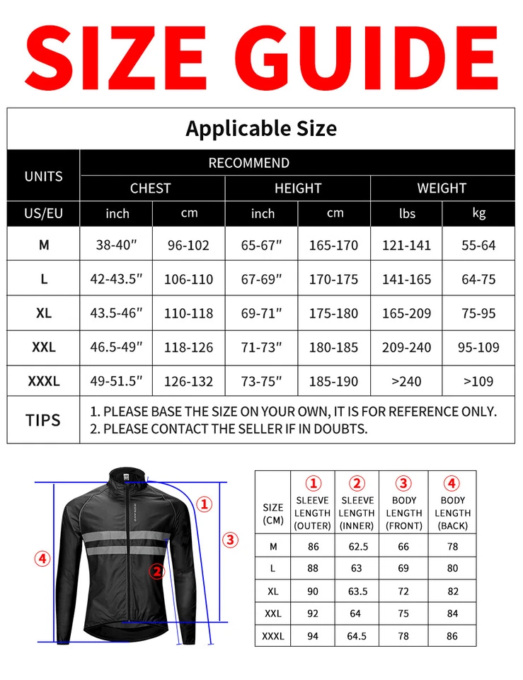 WOSAWE Men's Waterproof Windbreaker Cycling Jacket Hoodie Sports Outwear Hi-Viz - Image 2 of 4