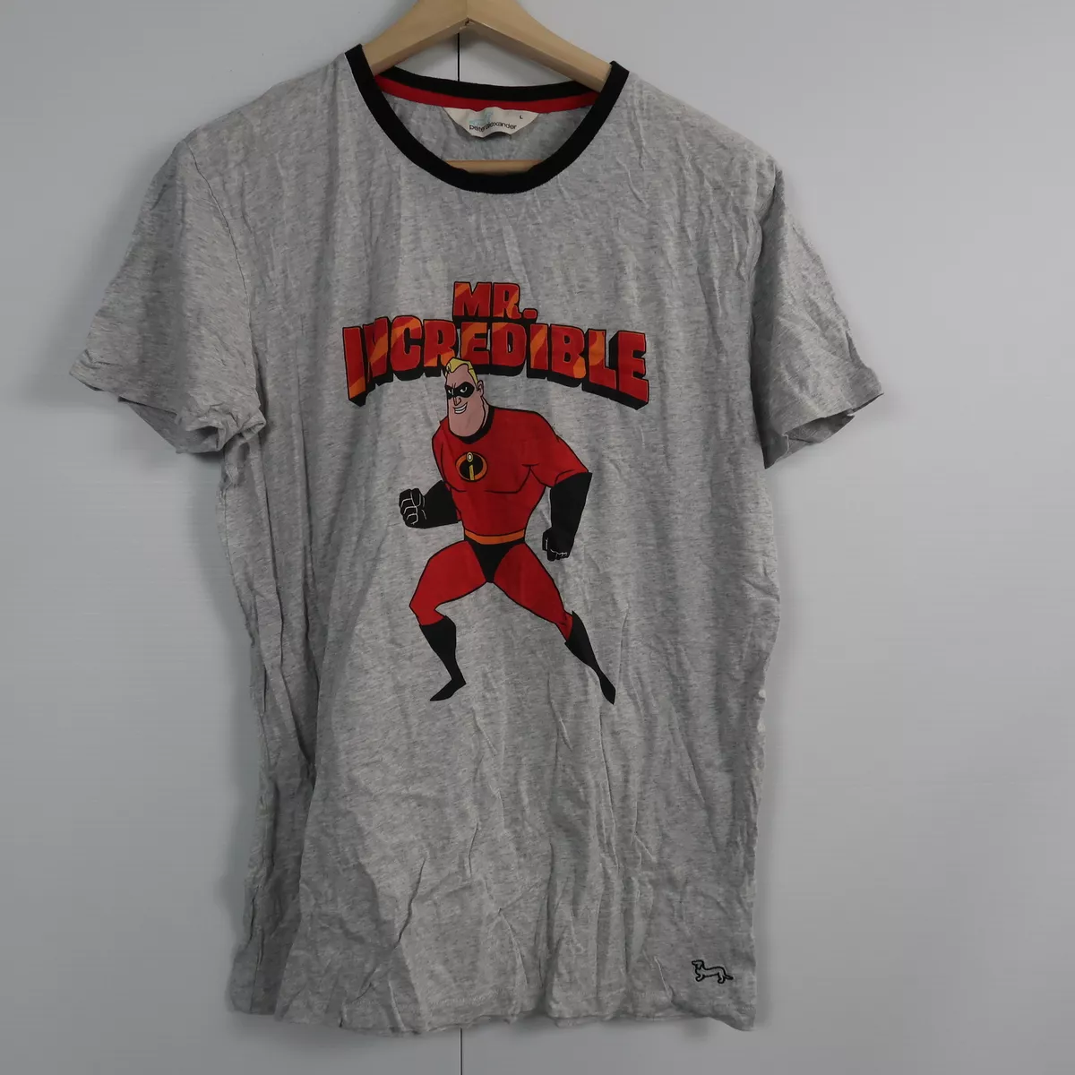 Peter Alexander Mens Sleep Shirt Size L Grey Mr. Incredible Pajama