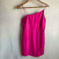 Lulus Dress Womens XL Hot Pink Asymmetrical Party for Two Minidress