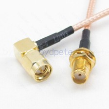 SMA female jack to SMA male plug right angle RF Pigtail Cable 6inch RG316 15cm