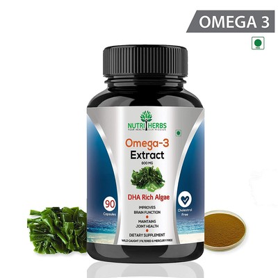 Nutriherbs Omega 3 800 Mg 90 Capsules -Dha Rich Algae Supplement -For  Unisex-1pc | eBay