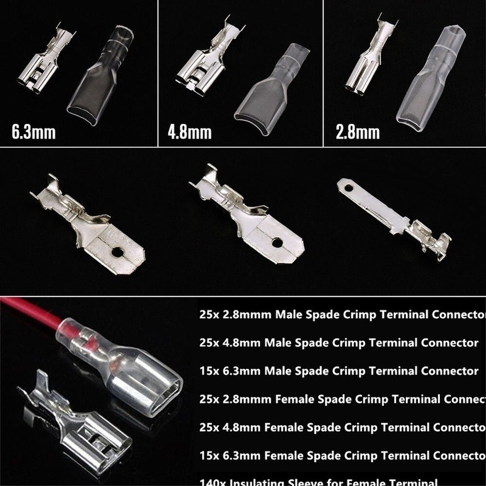 270X Assortment Terminal Kit Electrical Wire Crimp Connectors - Foto 7