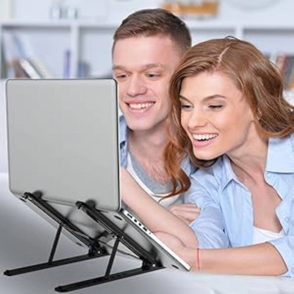 Laptop Stand for Desk, Adjustable Laptop Riser Foldable Portable Tablet Holder,
