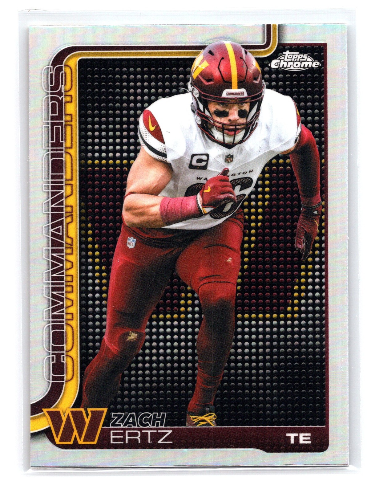 2025 Topps Chrome Zach Ertz #297 Lightboard Logo Variation Washington Commanders