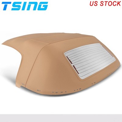 1× Tan Convertible Soft Top w/ Glass Window for Mazda Miata 1990-1997 1999-2005