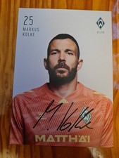 WERDER BREMEN AUTOGRAMMKARTE MARKUS KOLKE SAISON 25/26 DRUCK SIGNIERT