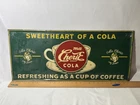 Vintage 1950s original Ma Cherie Cola metal sign RARE