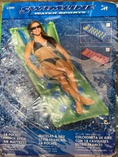 Swimline 9035 18 Pocket French Air Mattress Pool Float 27x76 NIP