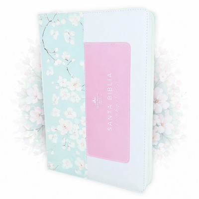 Biblia para Mujer SuperGigante 19 puntos Mediana RV60 con indice y cierre floral