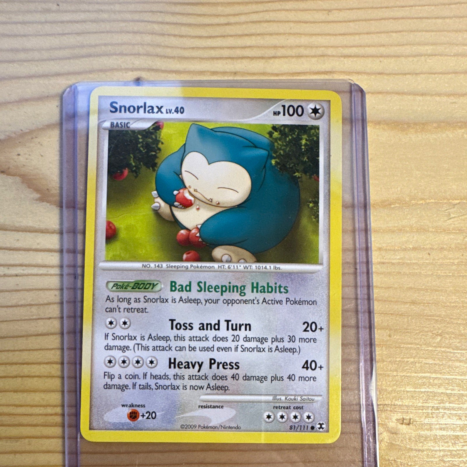 Pokemon/Nintendo Snorlax Lv.40 81/111 2009 Pokemon TCG 100 HP Regular English