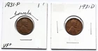 1931 P & D Lincoln Wheat Cent Set VG-F  Rare Pair, Great Value!
