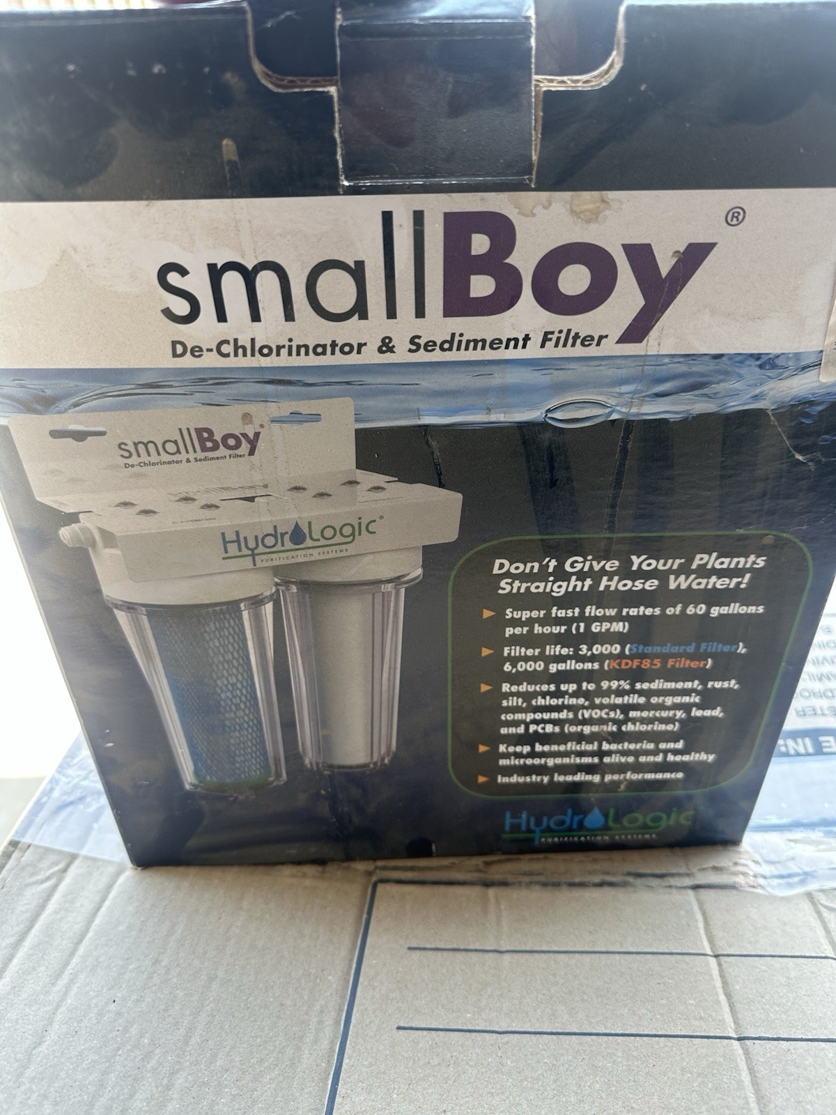 Hydro Logic Small Boy Water Filtration System De-Chlorinator Sediment Filter USA
