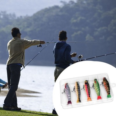 5 Stück 10cm 6,6g Crankbait Köder Wobbler Set für Süß- und Salzwasser