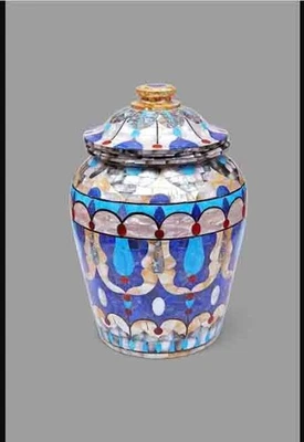 21 Zoll Marmor Blumenvase Topf Matka Intarsien Mopp Lapis Wohnkultur Kunst & ... - Bild 1 von 4