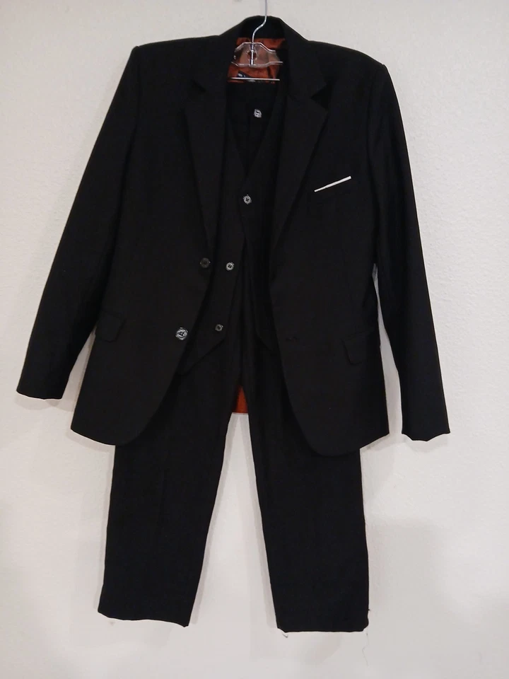 Traje niño 3 piezas negro talla 12 Foto 2 de 4