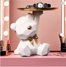 Kawaii Geometric Butterfly Bear Tray ? Cute Candy & Storage Decor for Desktop