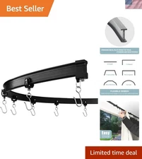 Durable Black Ceiling Track for Curtains 20 ft, Room Divider