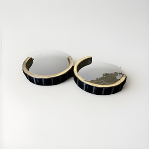 Rare Silver And Onyx Native American Studies Earrings